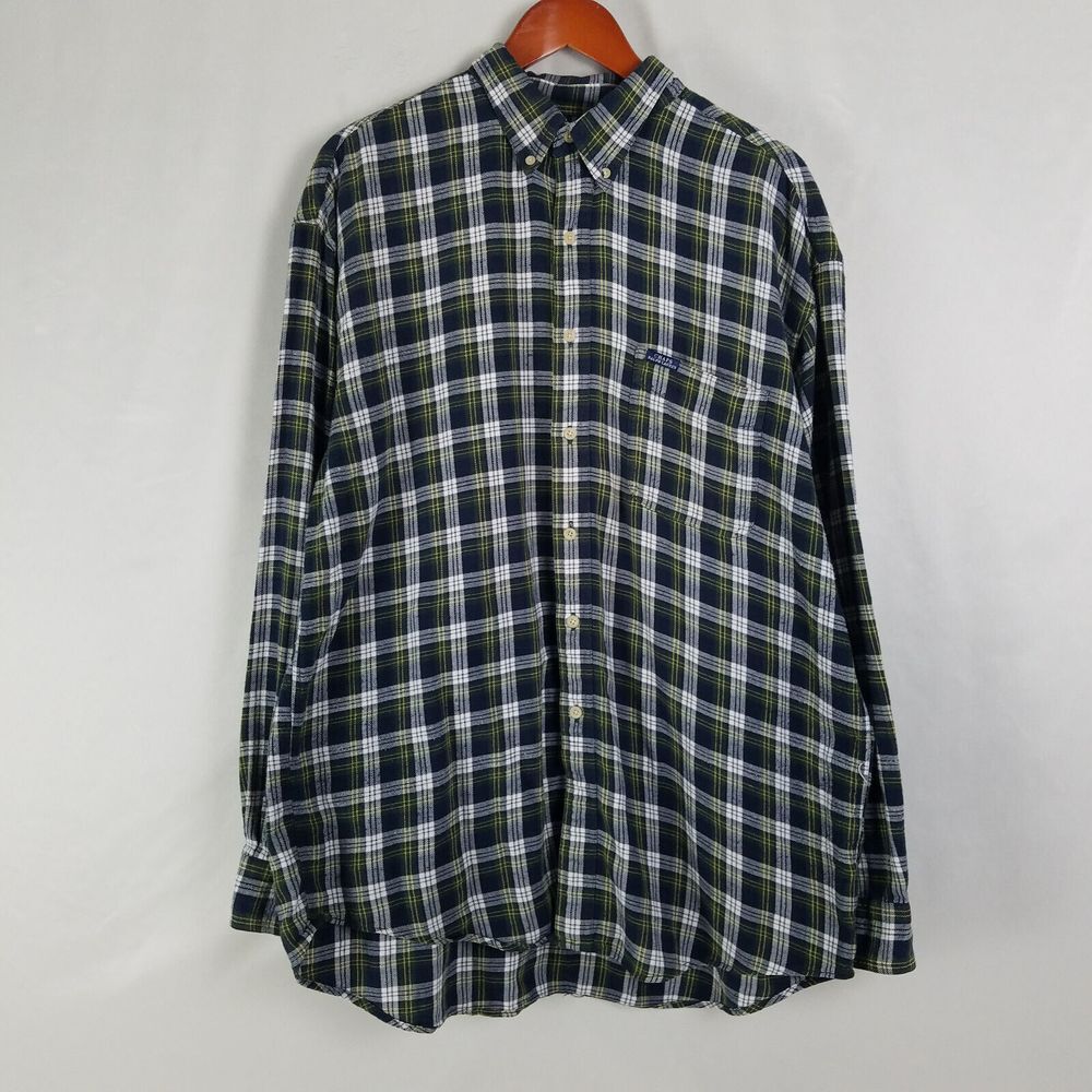 Vintage Chaps Ralph Lauren Shirt Mens XL Multicolor Plaid 90s Button Down Pocket